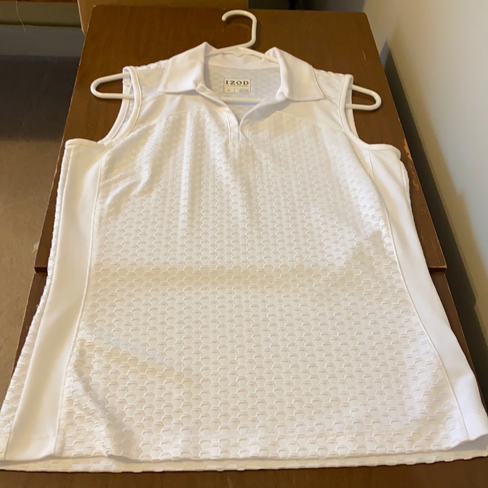 White Izod Fitness Sleeveless Top